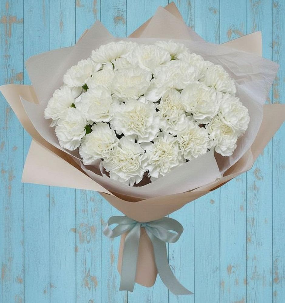 Букет цветов из: Гвоздики в Сосновом Бору