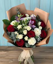 Букет цветов из:  Розы и Альстромерии в Сосновом Бору