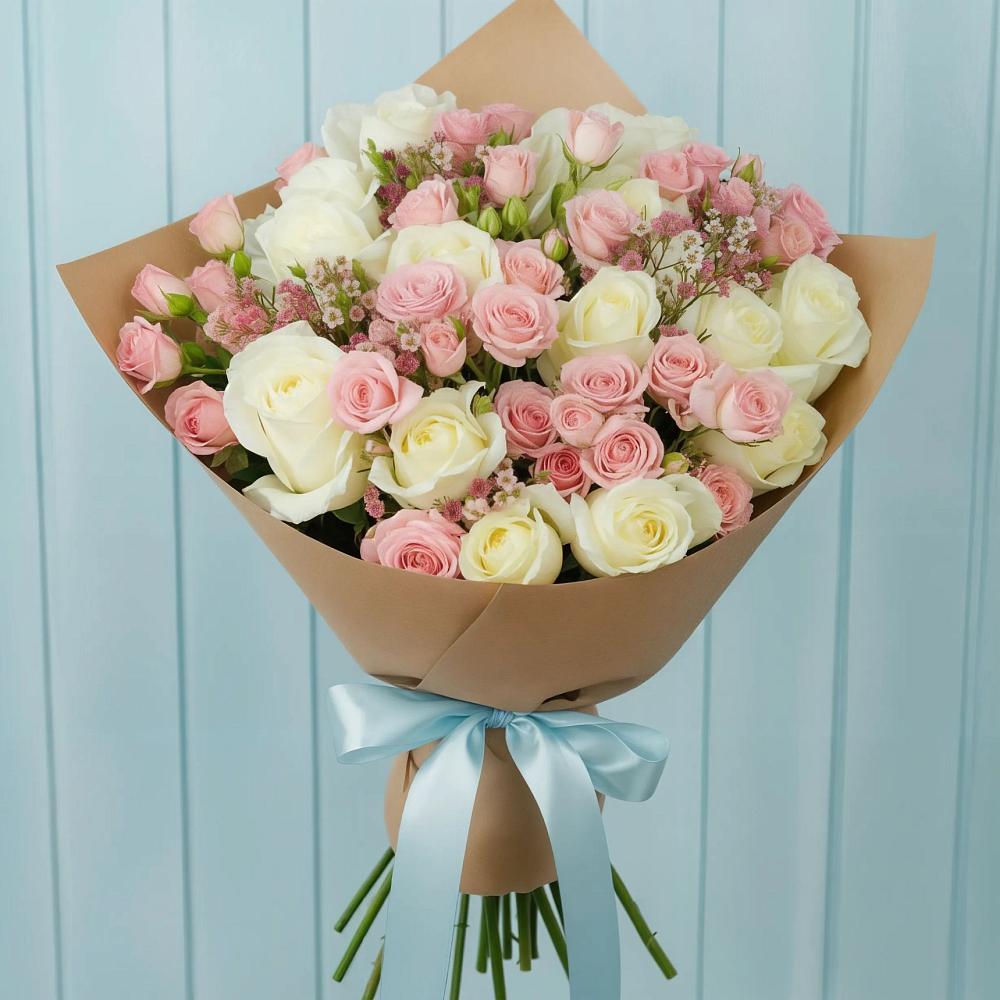 Букет цветов из: Розы в Сосновом Бору
