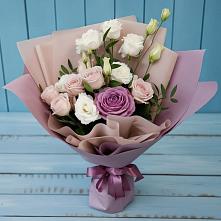 Букет цветов из:  Розы и Лизиантусы #REPLACE_PRED# Сосновом Бору