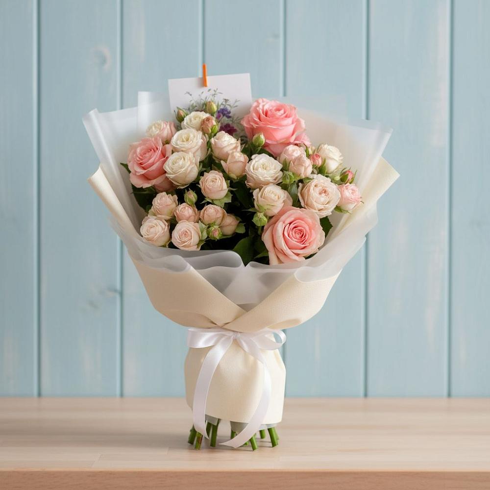 Букет цветов из: Розы в Сосновом Бору