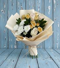 Букет цветов из:  Розы и Хризантемы в Сосновом Бору