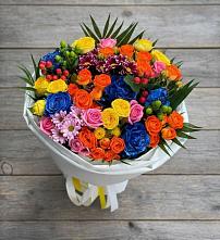 Букет цветов из:  Розы и Хризантемы в Сосновом Бору