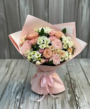 Букет цветов из:  Гвоздики, Розы и Хризантемы в Сосновом Бору