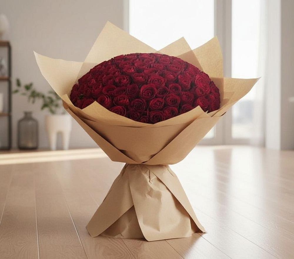 Букет 101 Красная роза в Сосновом Бору